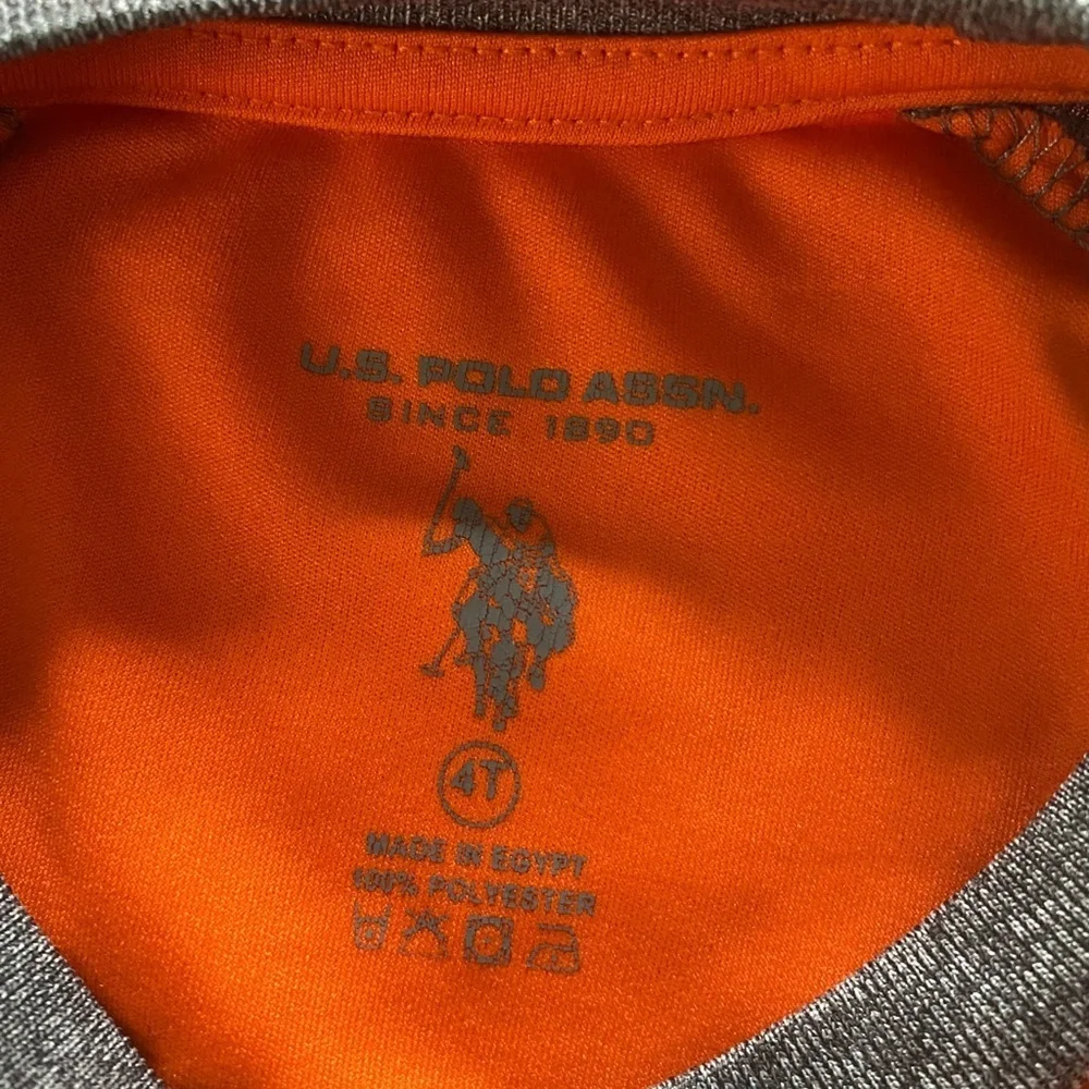 U.S. Polo Assn. Kids Orange and Gray T-Shirt size 4T